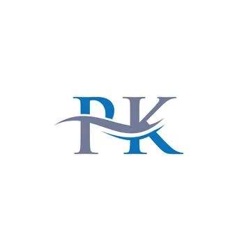 Initial linked letter PK logo design. Modern letter PK logo design vector wit Stock Illustration