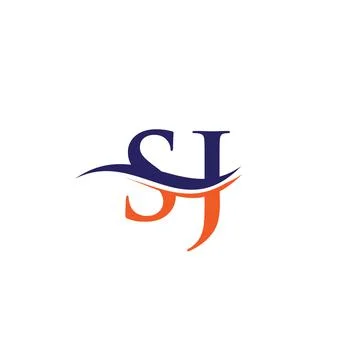 Initial linked letter SJ logo design. Modern letter SJ logo design vector wit Stock Illustration