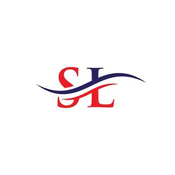 Initial linked letter SL logo design. Modern letter SL logo design vector wit Stock Illustration