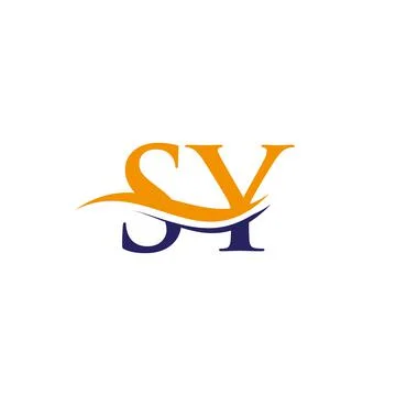 Initial linked letter SY logo design. Modern letter SY logo design vector wit Stock Illustration
