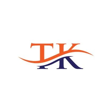 Initial linked letter TK logo design. Modern letter TK logo design vector wit Stock Illustration