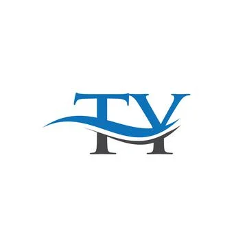Initial linked letter TY logo design. Modern letter TY logo design vector wit Stock Illustration