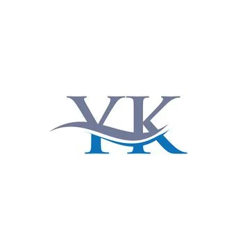 Initial linked letter YK logo design. Modern letter YK logo design vector wit Stock Illustration