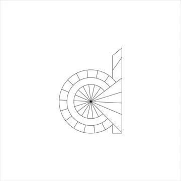 Initial logo cd dc letter logo design Illustrazione stock