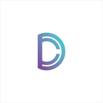 Initial logo cd dc letter logo design Stock Illustration