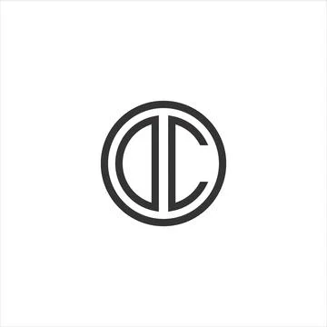 Initial logo cd dc letter logo design Stock Illustration