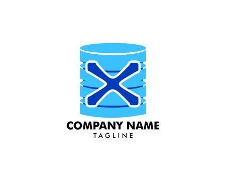 Initial logo icon for web hosting business with the initials letter X Stockillustratie