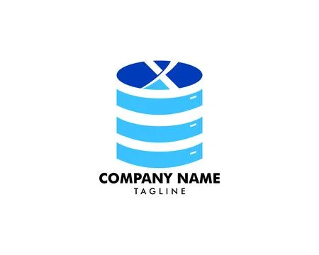 Initial logo icon for web hosting business with the initials letter X Stock Illustration