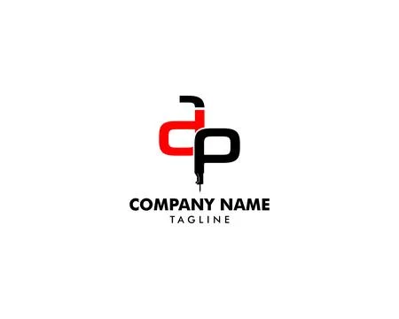 Initial logo letter ADP with icon stone breaker vector design Stock Illustration