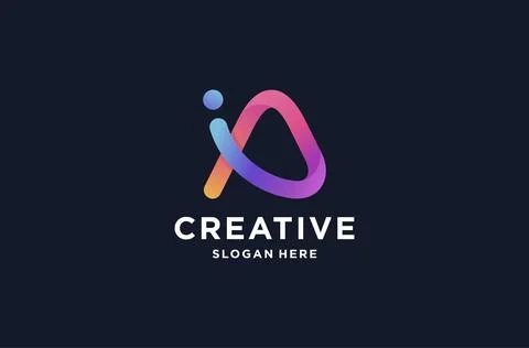 Initial a logo mark premium vector Stock Illustration