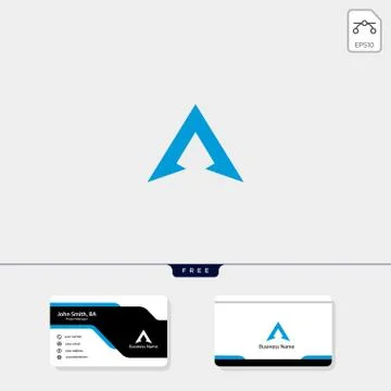 Initial A, logo template vector illustration and logo inspiration, free busin Stock Illustration