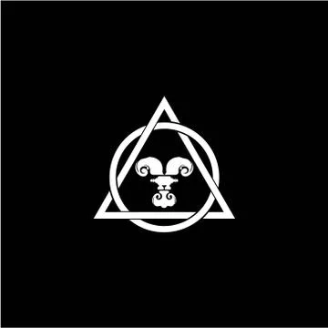 Initial logo Y monogram, creative, minimalistic, with white triangles and cir Stock Illustration