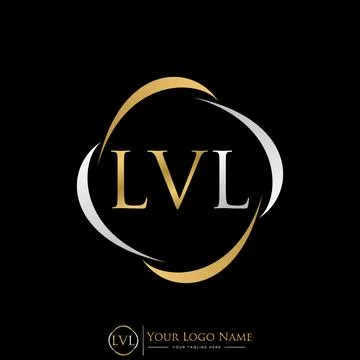 Initial LVL serif font rotate swoosh fast accent style element professional Illustrazione stock