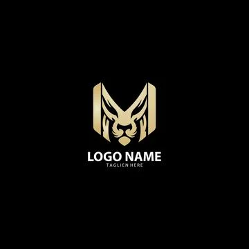 Initial M lion logo design vector Stock Illustration