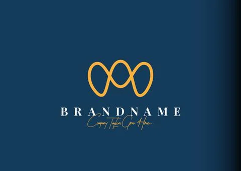 Initial M Loop logo design inspiration. Vector illustration of infinite initi Illustrazione stock