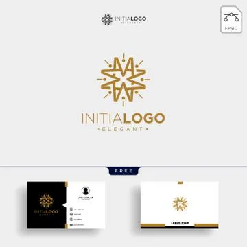Initial M luxury logo template vector illustration and business card design Stock Illustration