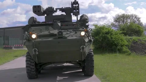 The Initial Maneuver Short Range Air Defense System(IM-SHORAD) 001 Stock Footage 162055606