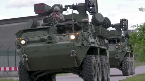 The Initial Maneuver Short Range Air Defense System(IM-SHORAD) 004 Stock Footage 162055628