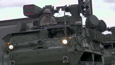 The Initial Maneuver Short Range Air Defense System(IM-SHORAD) 005 Stock Footage 162055640