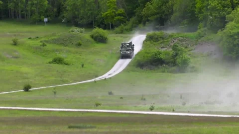 The Initial Maneuver Short Range Air Defense System(IM-SHORAD) 008 Video stock 162055666