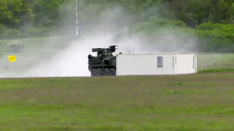 The Initial Maneuver Short Range Air Defense System(IM-SHORAD) 009 Stock Footage 162055673