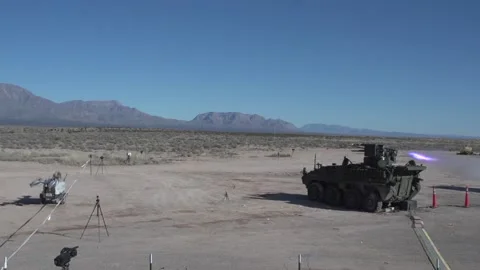 The Initial Maneuver Short Range Air Defense System(IM-SHORAD) 014 Video stock 162055747