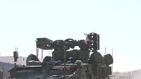 The Initial Maneuver Short Range Air Defense System(IM-SHORAD) 017 Video stock 162055753