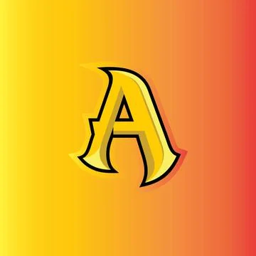 Initial A mascot logo vector, lettermark, esport logo, emblem Illustrazione stock