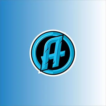 Initial A mascot logo vector, lettermark, esport logo, emblem Illustrazione stock
