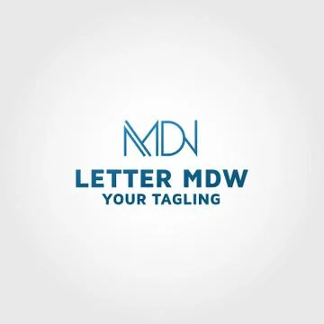 Initial MDW, Letter MDW Logo images, Stock Photos &amp; Vectors Stock Illustration