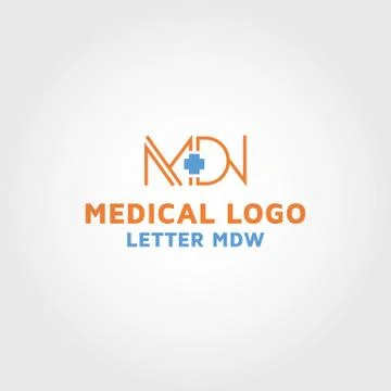 Initial MDW, Letter MDW with plus sign Logo images, Stock Photos &amp; Vectors Stock Illustration