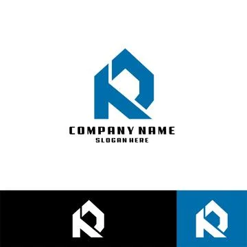 Initial modern RK abstract logo design vector Stock Illustration