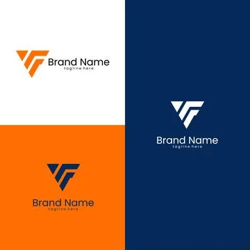 Initial modern VF abstract logo design vector 스톡 일러스트