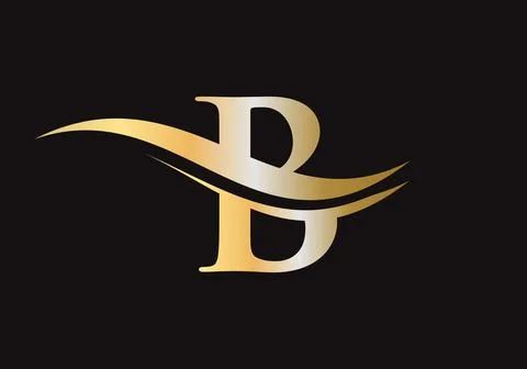 Initial monogram letter B logo design Vector. B letter logo design with moder Stock Illustration