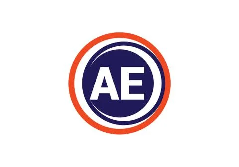 Initial Monogram Letter A E Logo Design Vector Template. Stockillustratie