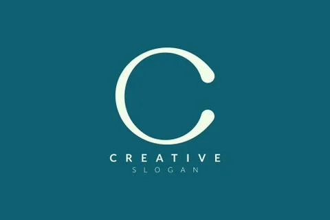 Initial monogram logo design letter C. Simple and modern vector design for bu Stock Illustration