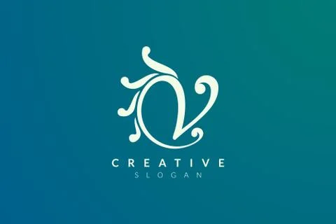 Initial monogram logo design letter V. Simple and modern vector design for bu Stock Illustration