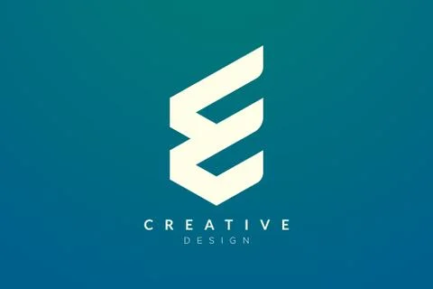 Initial monogram logo design letter E. Simple and modern vector design for bu Stock Illustration