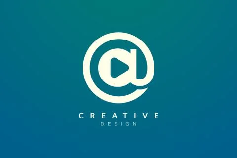 Initial monogram logo design letter A. Simple and modern vector design for bu Illustrazione stock