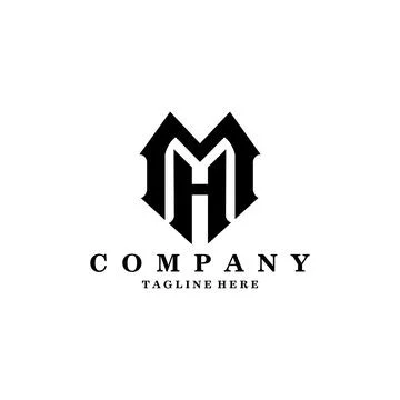 Initial monogram MH logo design vector Illustrazione stock