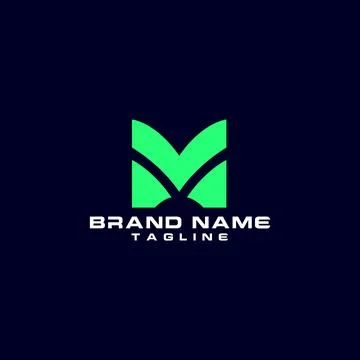 Initial MV abstract modern logo design vector Stock-Illustration
