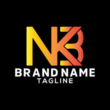 Initial NKB Letter Logo Design vector Template. Abstract Letter NKB Linked Logo Stock Illustration