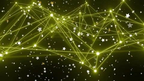 Initial node pulsing and relinking, network undulating and shifting stars, Vidéo 334810990