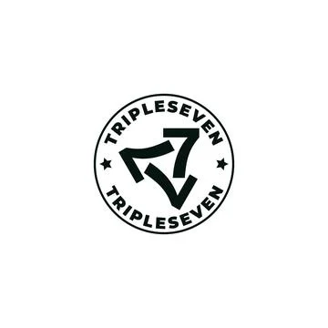 Initial number of seven stamp logo concept. Vector illustration Stock Illustration