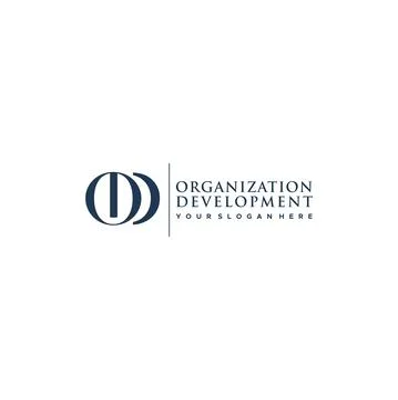 Initial OD ORGANIZATION DEVELOPMENT logo design Illustrazione stock