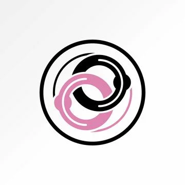 Initial OO font line hold connect orbit globe cyber universe networking team Illustrazione stock