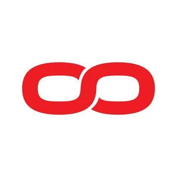 Initial OO Infinity Icon Design Stock Illustration