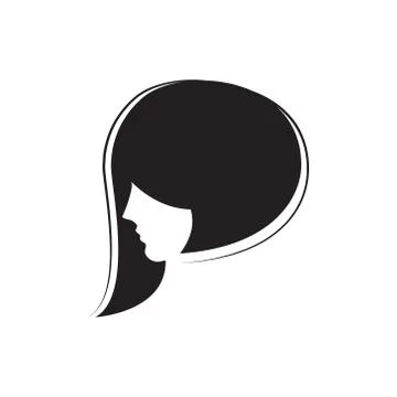 Initial P beauty face. Stock Illustration