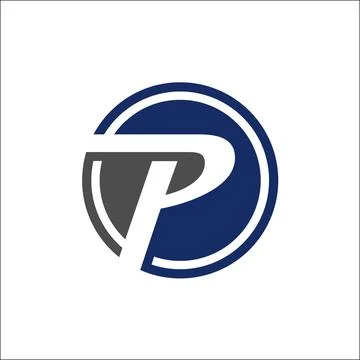Initial P Circle Logo vector Design Concept Stock Illustration