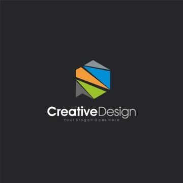 Initial P Letter Abstract Logo Template Design Icon Creative Design Stock Illustration